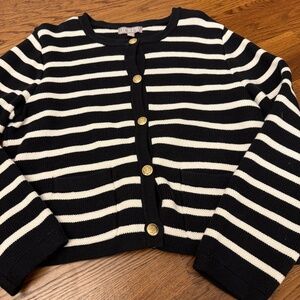 Jcrew striped cardigan